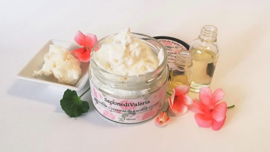 Manteca corporal de Karite y Geranio artesana y natural