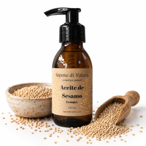 aceite de sésamo virgen ecológico 100 ml prensado en frío ⋆ Sapone di Valeria