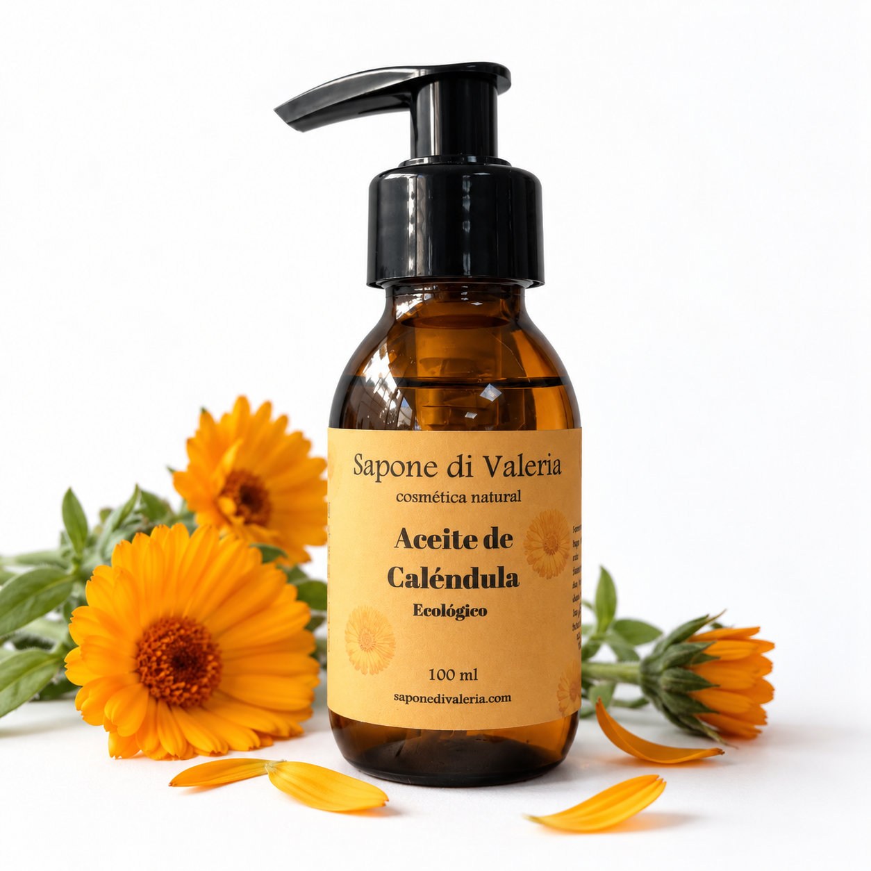 aceite de caléndula ecológico 100 ml macerado en aceite de girasol ⋆ Sapone di Valeria